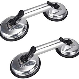 Glass Suction Cup,Aluminium Heavy Duty Vacuum Lifter for Moving Glass/Window/Tiles/Mirror/Granite,Double Gripper Sucker Plate Lever Tool-25