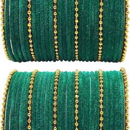 Metal, Fabric Gold-plated Bangle Set-3
