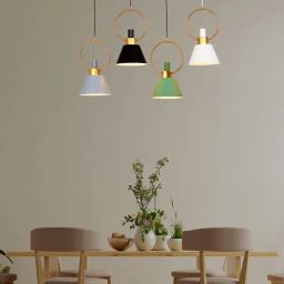 kapoor lampshades Aelia Multicolour Metal Shaded Chandelier-picture-41