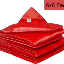 6x6 Feet Waterproof 120 GSM Premium Tarpaulin Tent Tirpal | Red Tent - For this versatile tarpaulin offers reliable defence against rain,snow and UV rays.-image-94