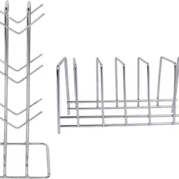 Utensil Kitchen Rack Stainless Steel Cup Stand/Cup Holder & Plate Stand/Dish Rack Steel-25