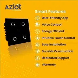 AZIOT Smart Modular 4 Touch Switch: Elevate Your Home with Effortless Control Smart Switch image 2