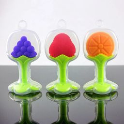 Bpa Free Food Grade Silicone Rubber Cute Funny Silicone Baby Teething Chew Toys Teether For Baby CRXTEE77- Pack of 3 - CRXTEE44_333 Teether-22