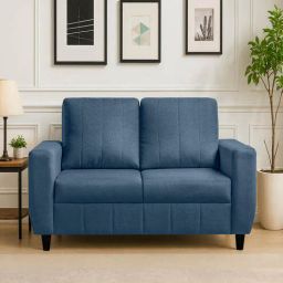 mintwud from pepperfry Sato Fabric 2 Seater Sofa In Blue Colour-picture-23