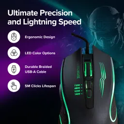 KOZEN mouse with mouse mat Wired OpticalGaming Mouse image 2