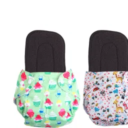 Print Reusable Cloth Diapers + Insert Pad Washable 100% Absorption 0-3 yr -46-picture-0