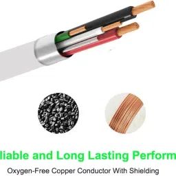 EYNK Micro USB Cable 2 A 3 m Extra Long (3m) Fast Charging with Built In Data Transmission image 2