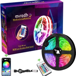 90 LEDs 3 m Multicolor Color Changing, Flickering, Steady Strip Rice Lights-14