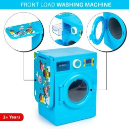 bkdt marketing Washing Machine with Open Door & Attached Foldable Ironing Table Toy for Kids image 2