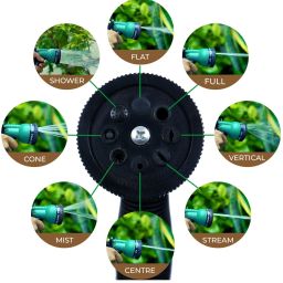 sunice 30 METER 7-PATTERN ,3-LAYERED HEAVY DUTY WITH ACCESSORIES MULTICOLOR (Size:1/2" inch12mm) Hose Pipe image 5
