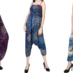Printed Rayon, Cotton Women Harem Pants-image-93