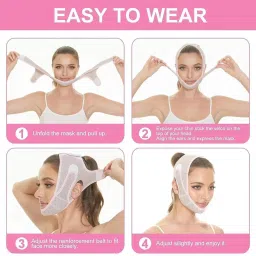 simestich Double Chin Reducer Reusable V-Shape Face Mask (1) Face Shaping Mask Face Shaping Mask image 4