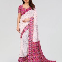 Graphic Print Daily Wear Georgette Saree-picture-20