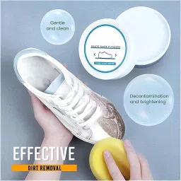 ASHGUJ White Shoe Cleaning Cream, Practical Shoe Cleaning Kit - Shoe Cream with Canvas Canvas, Leather, Nubuck, Patent Leather, Sports, Suede, Synthetic Leather, Velour Shoe Cleaner-image-12