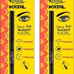 Kreamy Kajal, (Pack of 2), 15 Hour Stay, Water-Resistant, Creamy Matte Finish-image-39