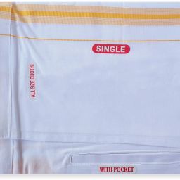 Chithra Fabrics CF 8013 Velcro Fancy 2.00m Yellow Solid Men Dhoti-image-79