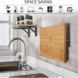 oxmeza Folding Shelf Brackets Heavy Duty Metal Collapsible Shelf Bracket for BenchTable 20 Shelf Bracket image 2