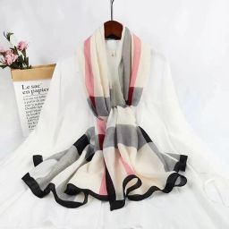 Printed Viscose Women White Faux Turtleneck Neck Cover, Fancy Scarf, Stole-image-12