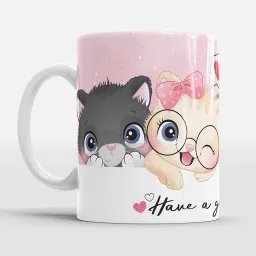 Cat imase with high glossy ceramic coffee mug birthday,festival,brother sister,didi,with (330))ml Ceramic Coffee Mug-image-20