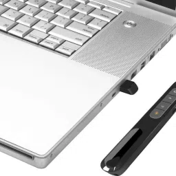 TIZOQ Remote Control Compatible for Wireless Laser Pointer Presenter for Presentation, Slide Changer, USB Power Point Pen,PPT Controller with Clip Remote Controller image 2