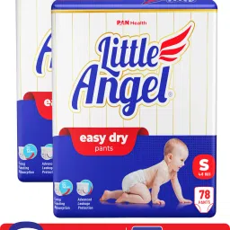 Easy Dry Diaper Pants with 12 hrs absorption 78 Count/Pack,Pack of 2,4-8 Kgs - S-11