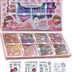 8 cm Cute Kawaii Japanese Style Cartoon Stickers Stationery Journals Scrapbooking Self Adhesive Sticker-image-19