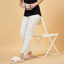 Women Printed White Track Pants-image-48