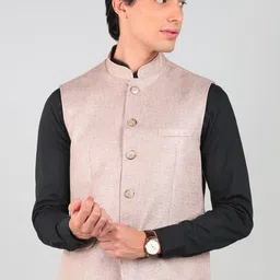 peter england Self Design Men Waistcoat-picture-7