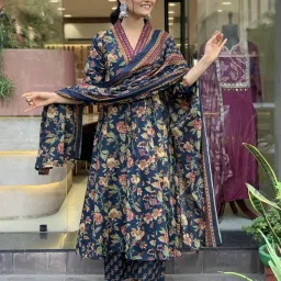 Women Cotton Rayon Kurta Palazzo Dupatta Set-picture-26
