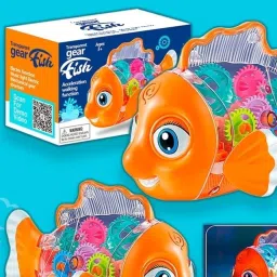 Transparent Fish Electric Mechanical Gear Fish Colorful Light&Charming Music-image-63