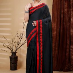 Woven Handloom Cotton Blend Saree-image-26