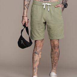 roadster Solid Men Green Regular Shorts-picture-17