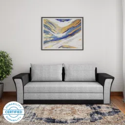 Leo 2 Seater Double Solid Wood Fold Out Sofa Cum Bed-0