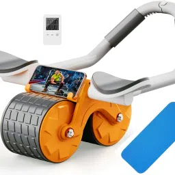 Abs roller wheel Exercise Automatic Rebound Home gym Workout Roller with timer Ab Exerciser-image-32