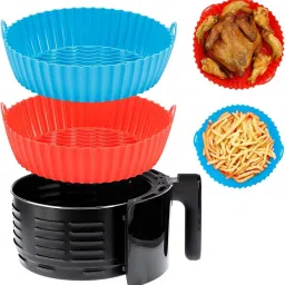 Reusable Non-Stick Pot Silicone (Pack of 1) Airfryer Grill Pan-picture-15