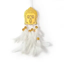 Car Hanging Buddha Windchime Wall Hanging for Home, Garden & Festive Decor Feather Dream Catcher-16