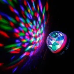 explorer ™ Rotating LED party bulb multicolor lights 3 Watts Pack of 2 Disco Ball Set image 2