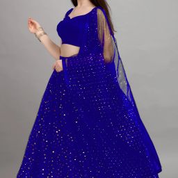 Embellished, Self Design Semi Stitched Lehenga Choli-image-3