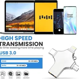 ZITRONIX Pendrive 128GB 4 in 1 Flash Drive Lightning Micro USB A Type C Interface Mini 128 GB Pen Drive Compatible with Mobile, Laptop, Desktop Computer, Tablet USB 3.0 Metal Case image 3