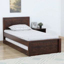 woodsworth from pepperfry Princeton Sheesham Wood Single Bed In Provincial Teak Finish With Trundle-picture-19