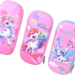 toys r us Unicorn Unicorn Unique Design All 3 Different in 1 Combo Art Plastic Pencil Boxes image 4