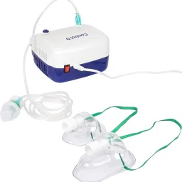 Control D Compressor Complete Kit with Child and Adult Masks Blue & White Nebulizer image 2