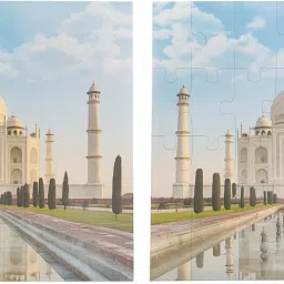 Taj Mahal Floor Puzzle, 49 cm x 49 cm, Night Scene-17
