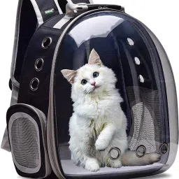 Astronaut Space Transparent Pet Carrier - Pet Bag for Travel | Hiking black Backpack Pet Carrier-image-27