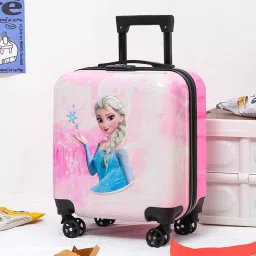Small Cabin & Check-in Set (17 inch) 4 Wheels - Trolley Bag with Wheels, Printed Design - White-image-51