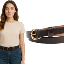 flyer Women Formal, Casual, Evening, Party Brown Genuine Leather Belt-picture-8