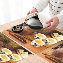 flipkart smartbuy Rectangular Pack of 6 Table Placemat image 2