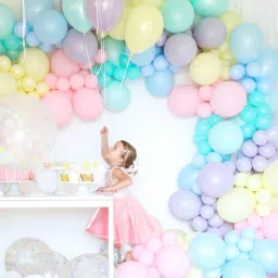 Solid Premium Quality Multicolored Pastel Macron Balloon Pack Of 50 Balloon-19