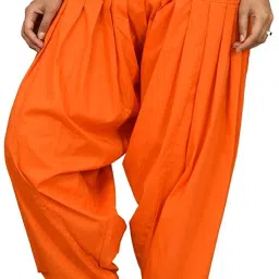 Pure Cotton Solid Women ["Orange"] Salwar-picture-30