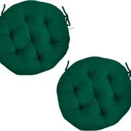 Comfortable Round Chair Cushions with Ties – 18" Pads for Dining, Office & Home Cotton Solid Chair Pad Pack of 2-picture-26